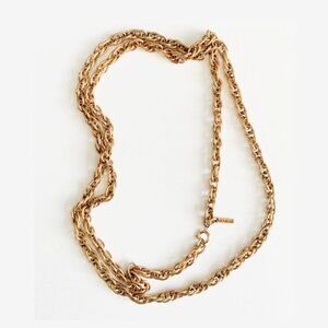 Vintage D'Orlan Gold Plated Long Cable Chain Necklace / 30 inches